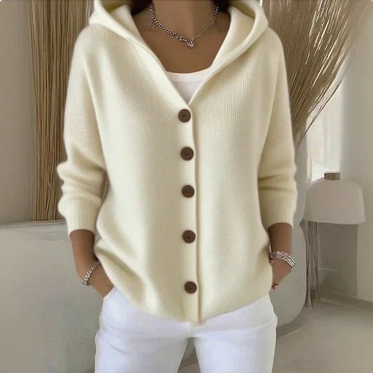 Women's Relaxed Hooded Button Cardigan