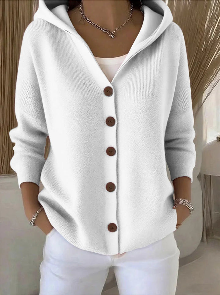 Women's Relaxed Hooded Button Cardigan
