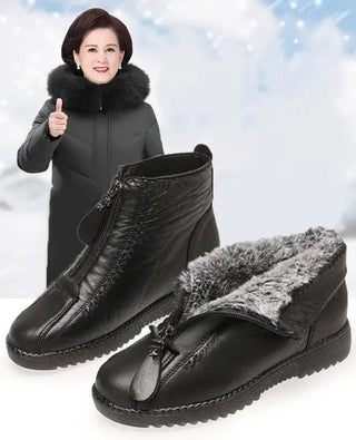 Scarlett | Women's Slip-Resistant Fleece-Lined Leather Ankle Boots